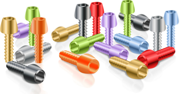 multi coloured bolts
